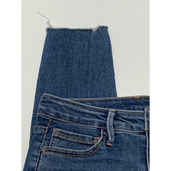 Sam Edelman Women's Jeans Skinny Ankle Ripped Raw Hem Blue Medium Wash Size 2/26 - Picture 8 of 11